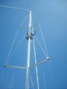 We hoisted Menno up the mast to check on the rigging...all was well